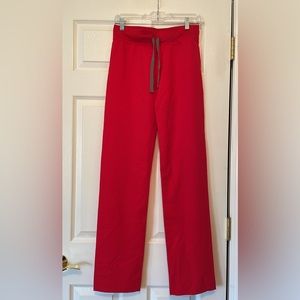 FIGS Livingston Tall Pants Pop Red